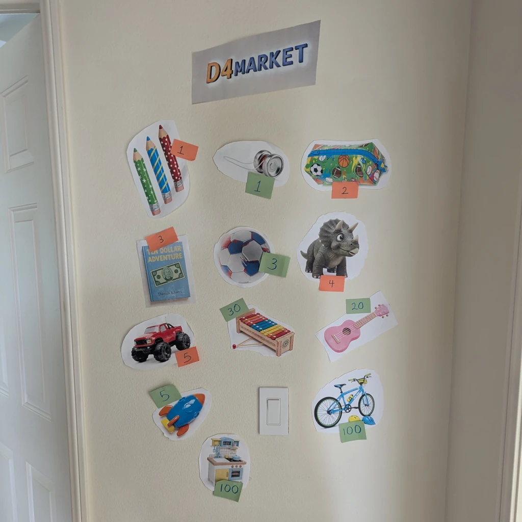 Updated market display featuring more items